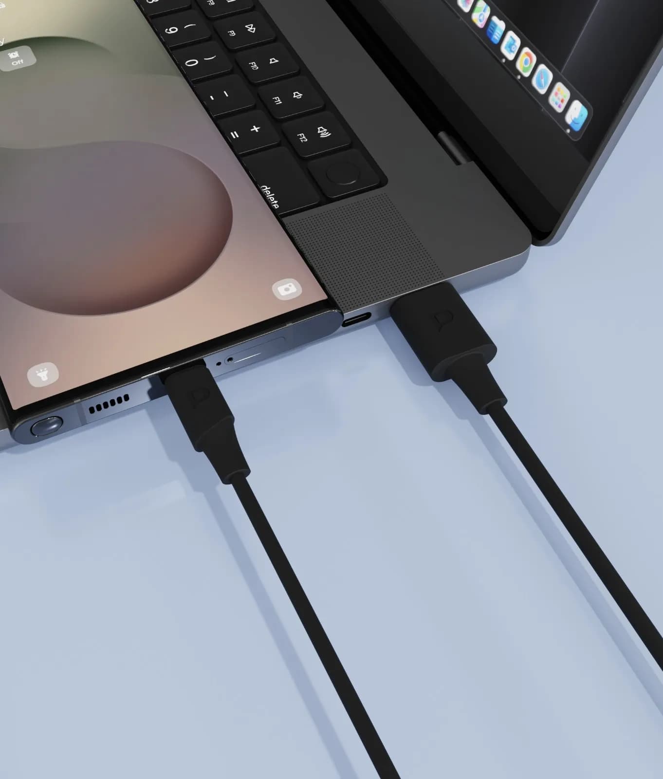 Powerology USB-A to USB-C Cable PCAB015BK - 1.2M, Black 1 Powerology USB-A to USB-C Cable PCAB015BK - 1.2M, Black 1
