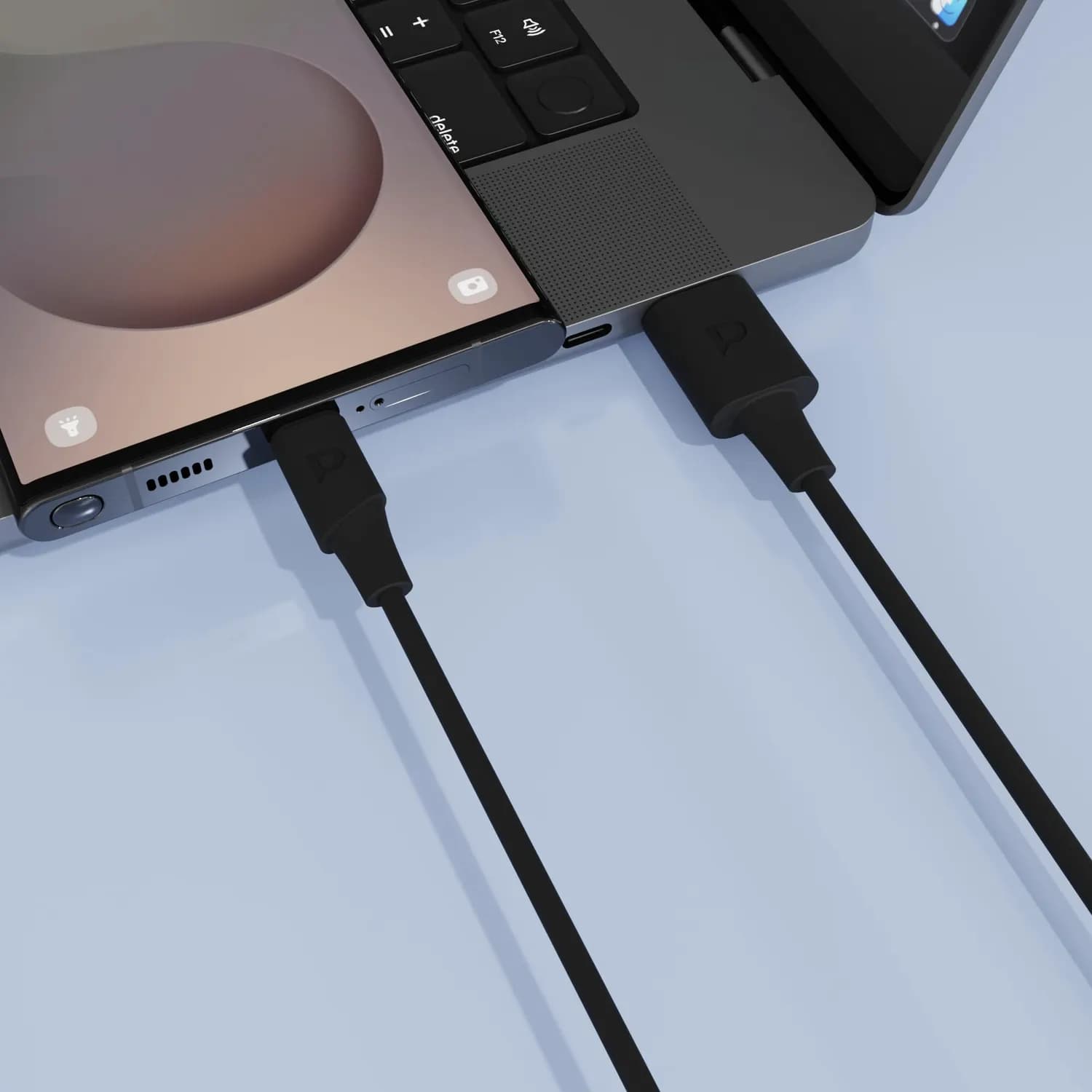 Powerology USB-C Cable - 100W PD, 10Gbps, Black 3