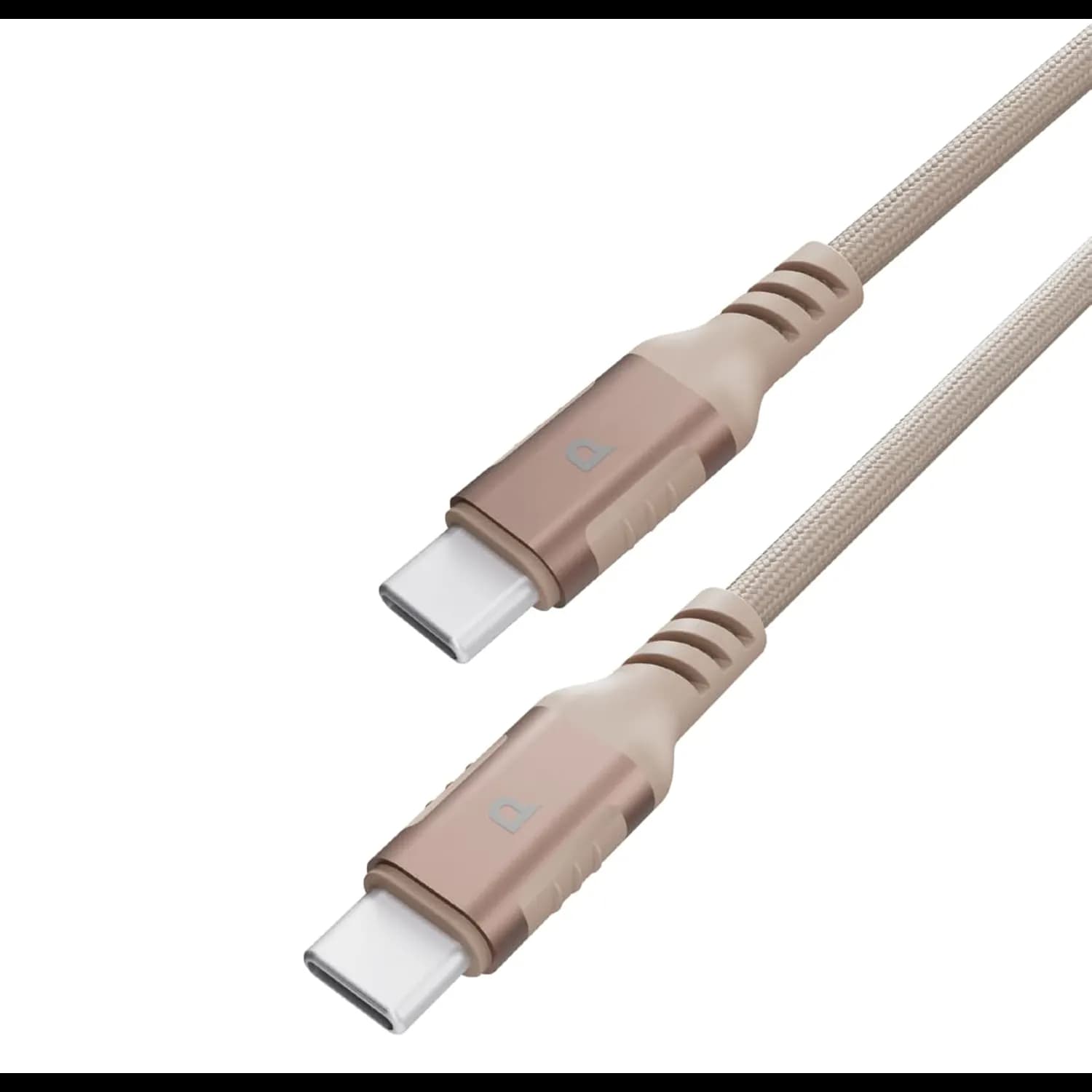 Powerology USB-C Cable - 60W PD, 1.2m Braided, Desert Titanium 1