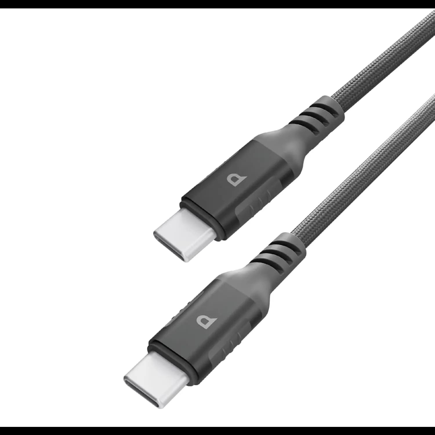 Powerology USB-C Cable - 60W PD, 1.2m, Dark Grey — Black 2