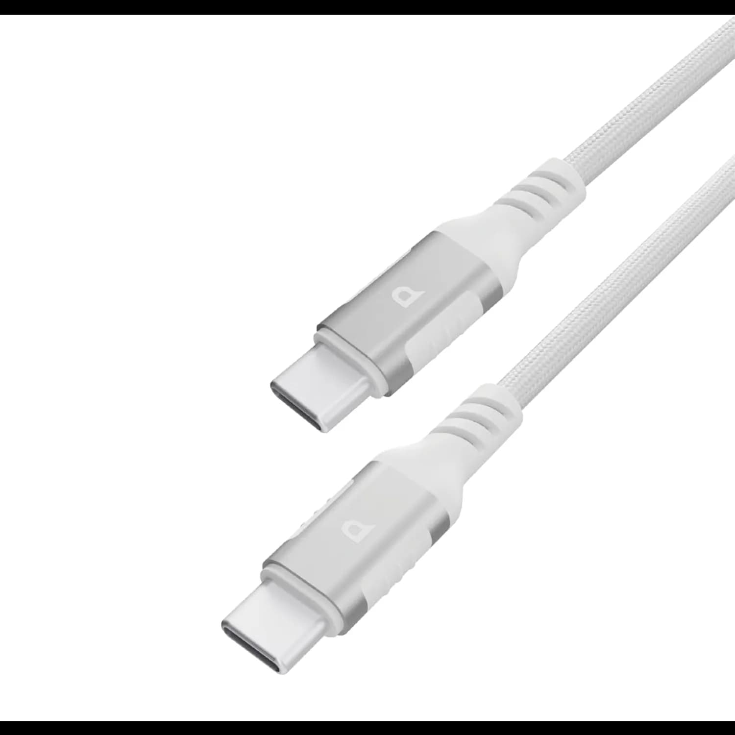 Powerology USB-C Cable Power Sync - 60W PD, 1.2m, Light Grey/White 1