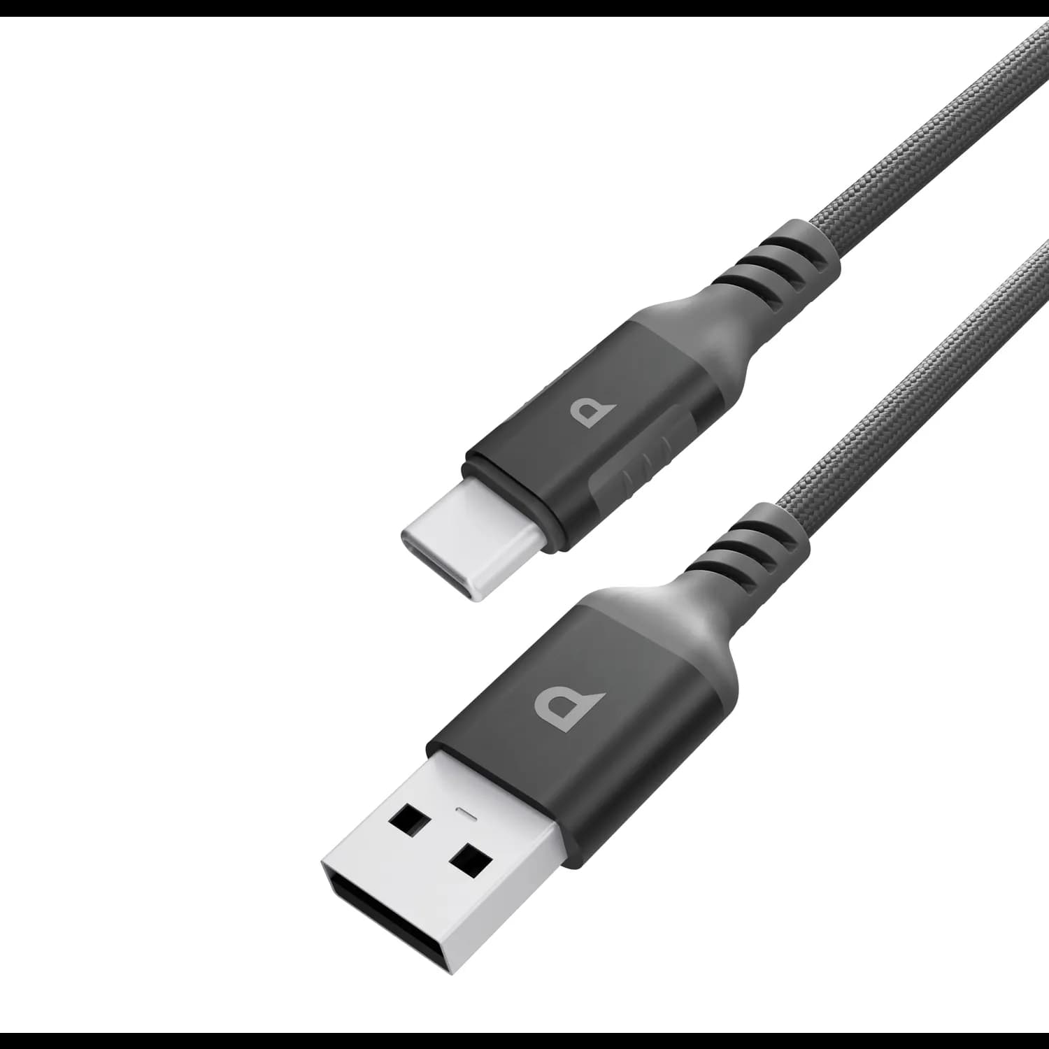 Powerology USB-A to USB-C Cable - 20W PD, 1.2M, Dark Gray 1