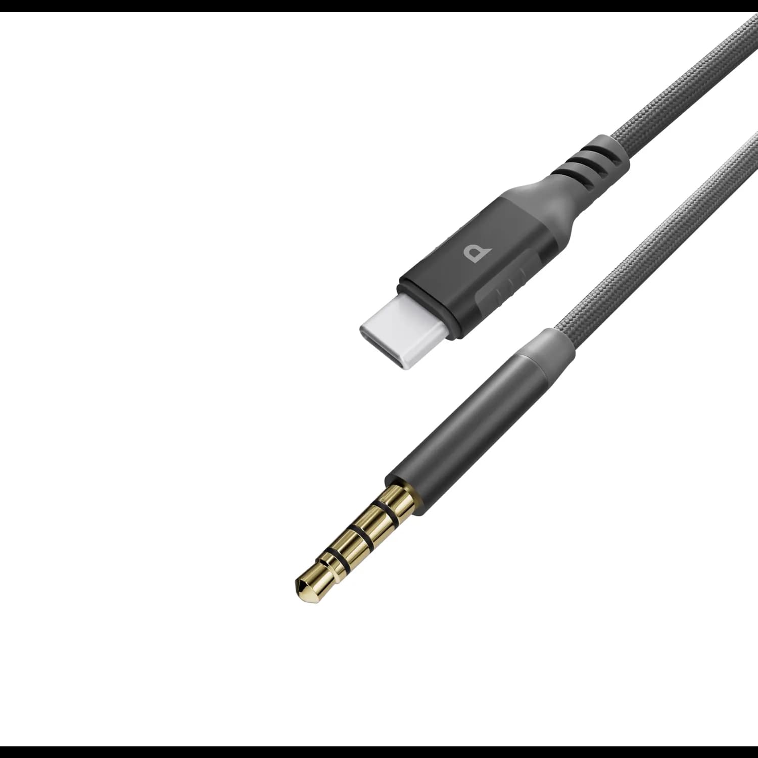 Powerology Audio Cable - USB-C to 3.5mm AUX, Dark Gray 4