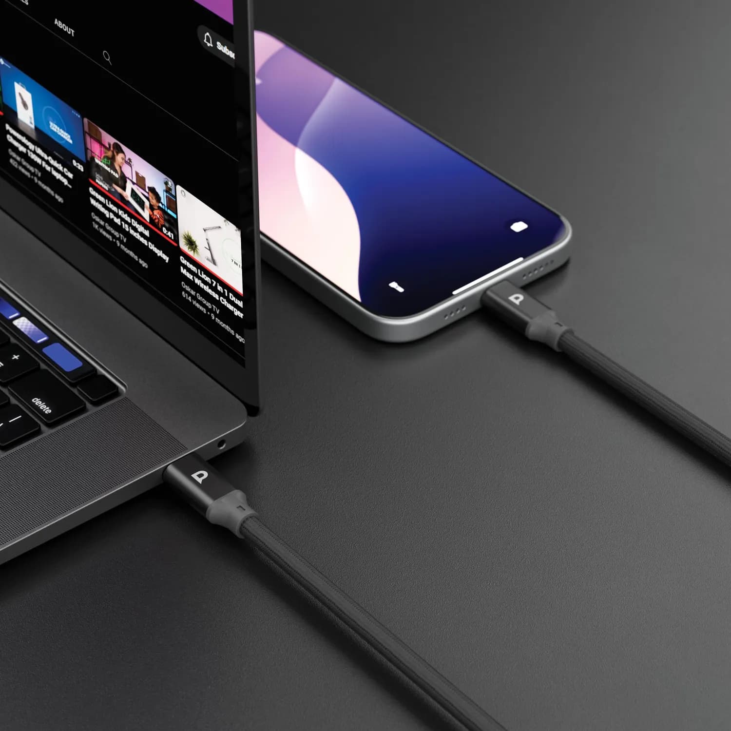 Powerology USB-C Cable - 100W PD, 3M, Gray 2