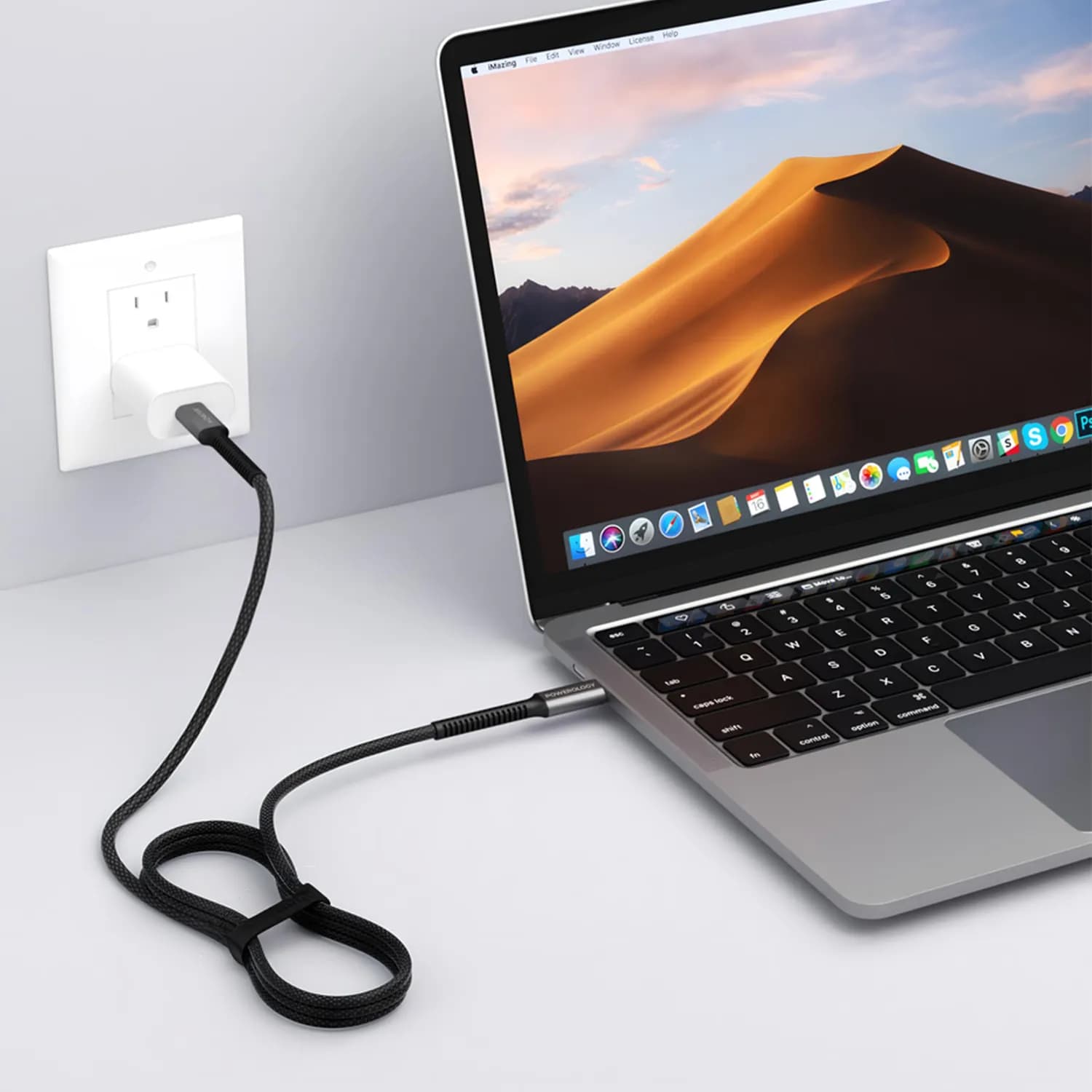 Powerology USB4 Cable - 240W PD, 40Gbps, Black 2