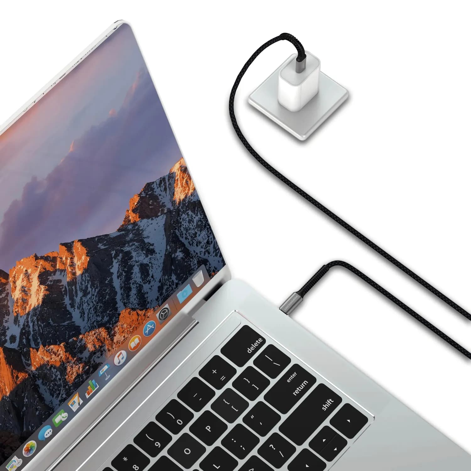 Powerology USB4 Cable - 240W PD, 40Gbps, Black 4