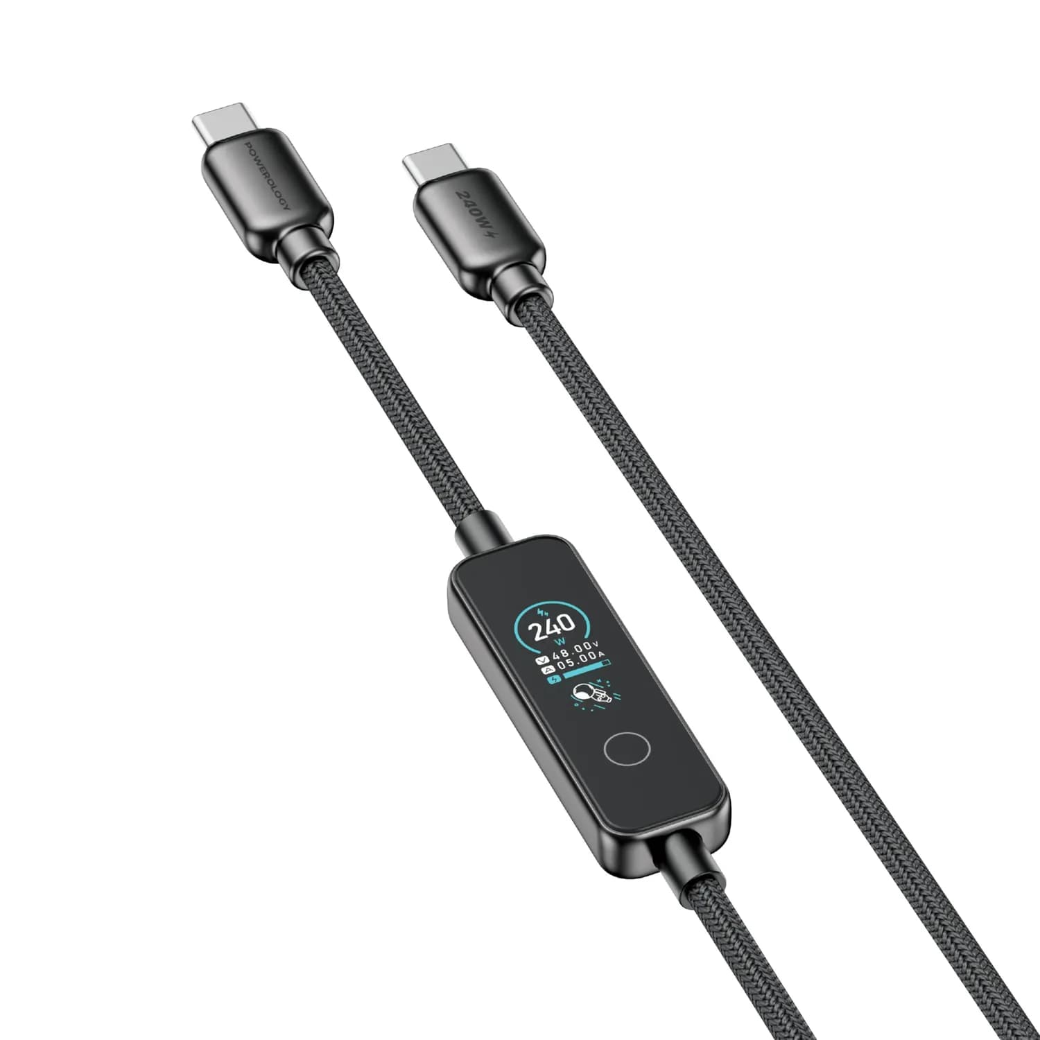 Powerology USB-C Cable - 240W Fast Charging, Nylon Braided 1 Powerology USB-C Cable - 240W Fast Charging, Nylon Braided 1