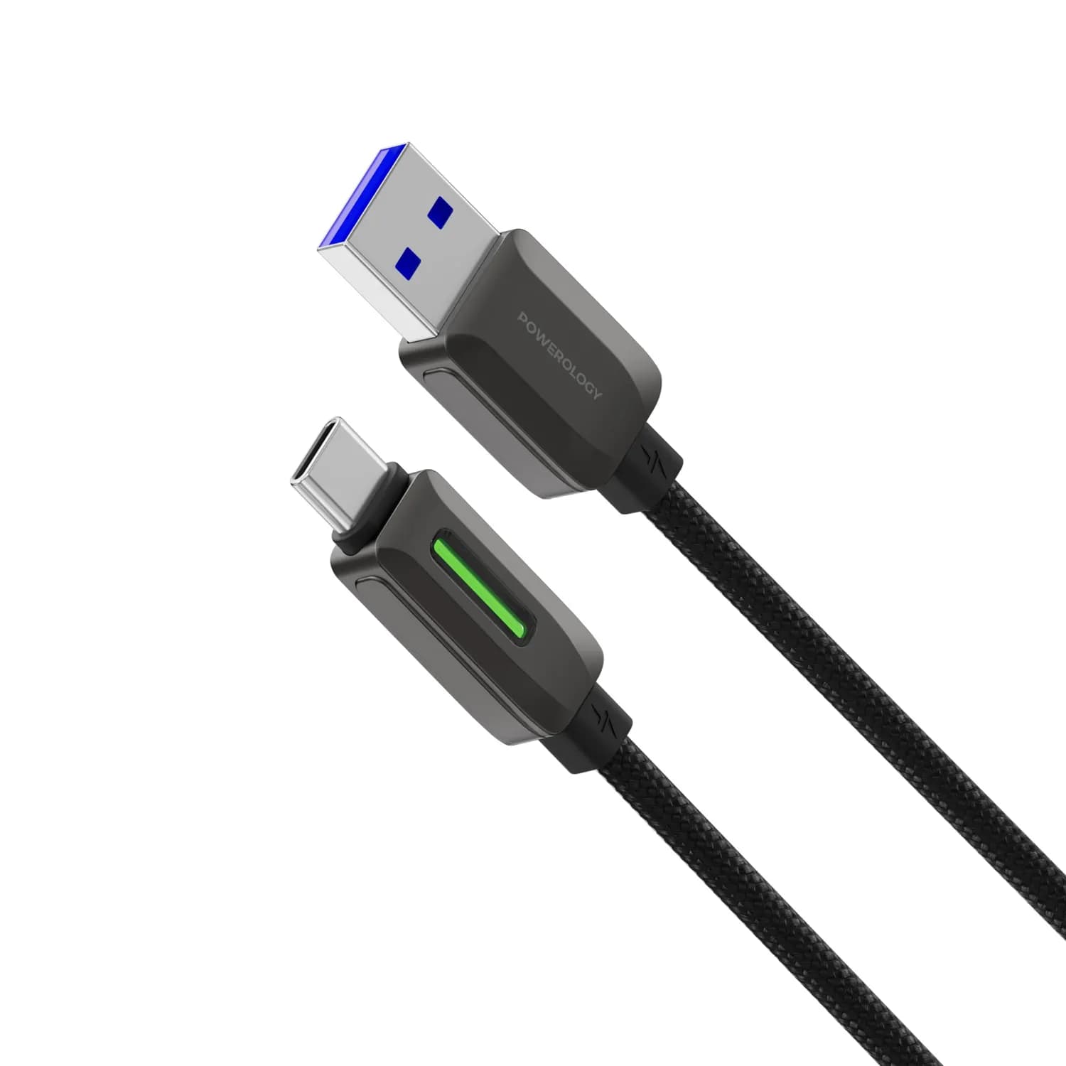 Powerology USB-A to USB-C Cable - 12W 1.2m, Black 3