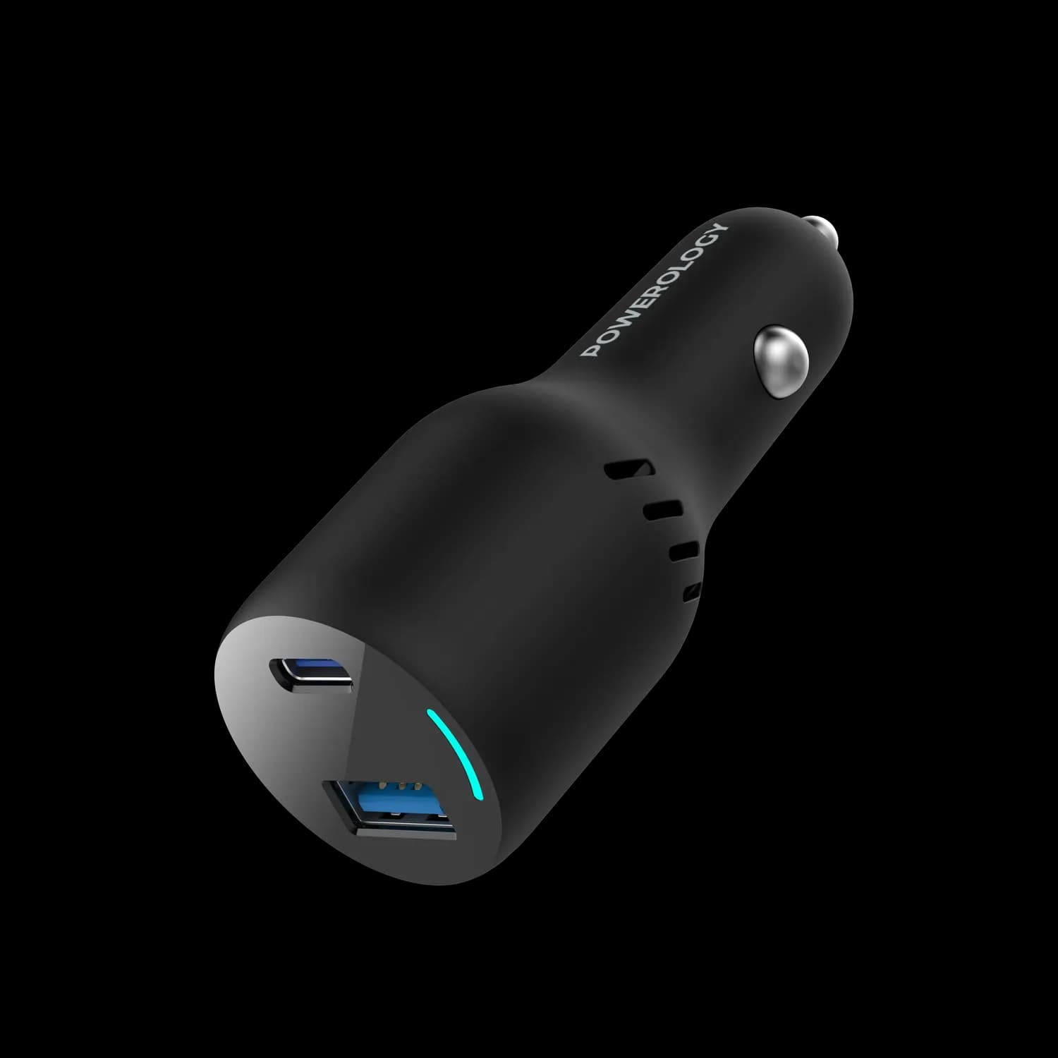 Powerology Car Charger - 83W Dual Port, Black 1 Powerology Car Charger - 83W Dual Port, Black 1