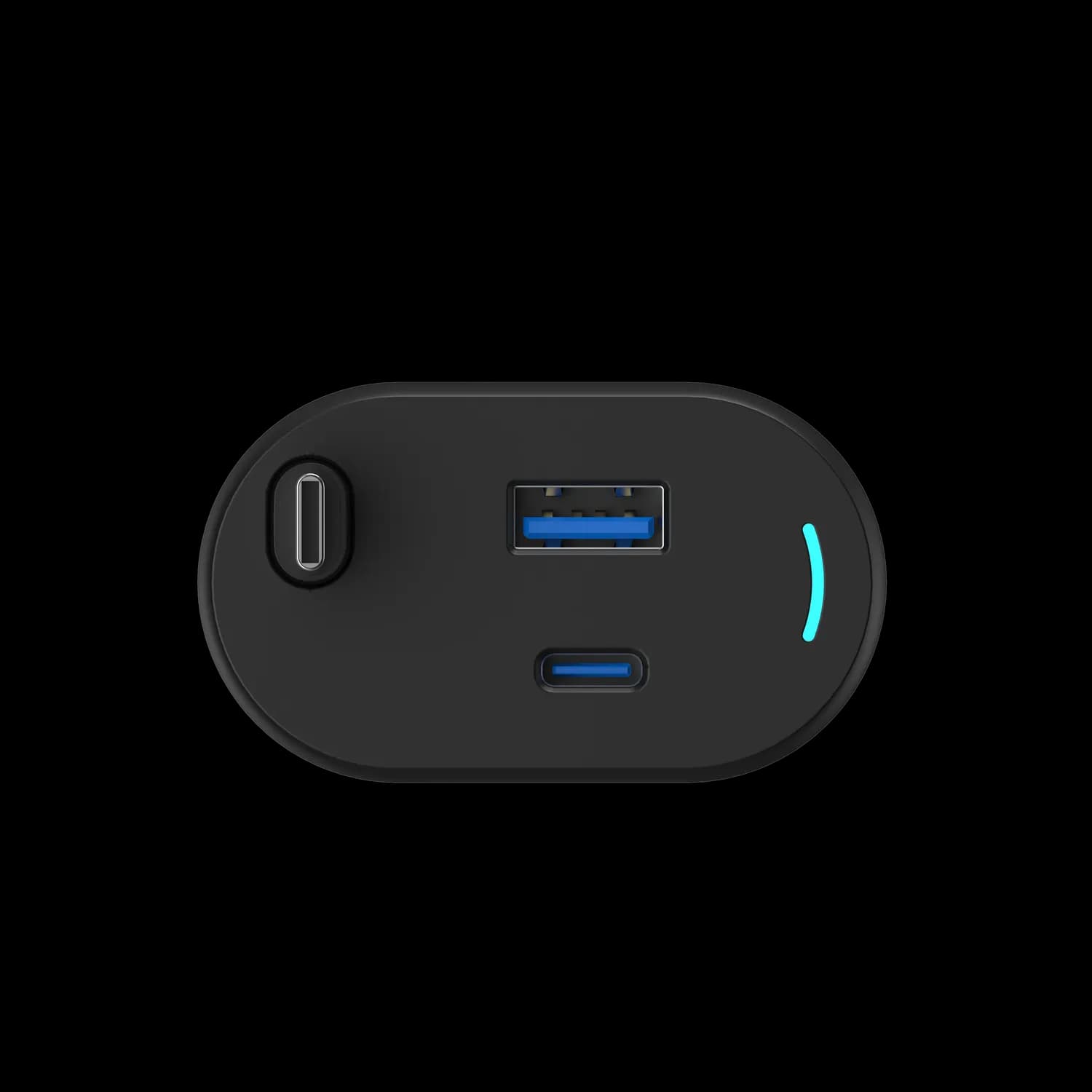 Powerology Car Charger - Type-C Retractable 70W, Black 3