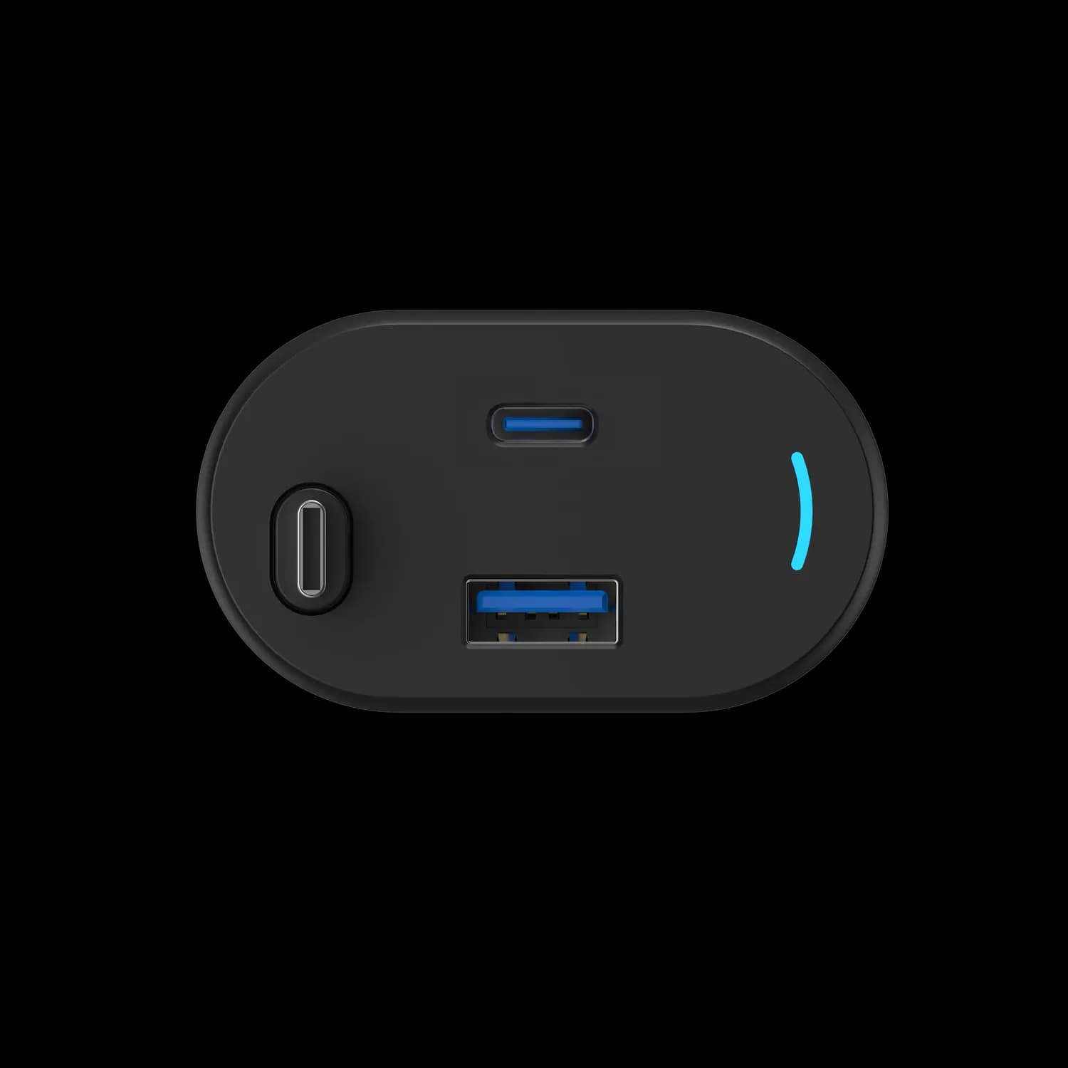 Powerology Car Charger - 65W PD Retractable, Black 3