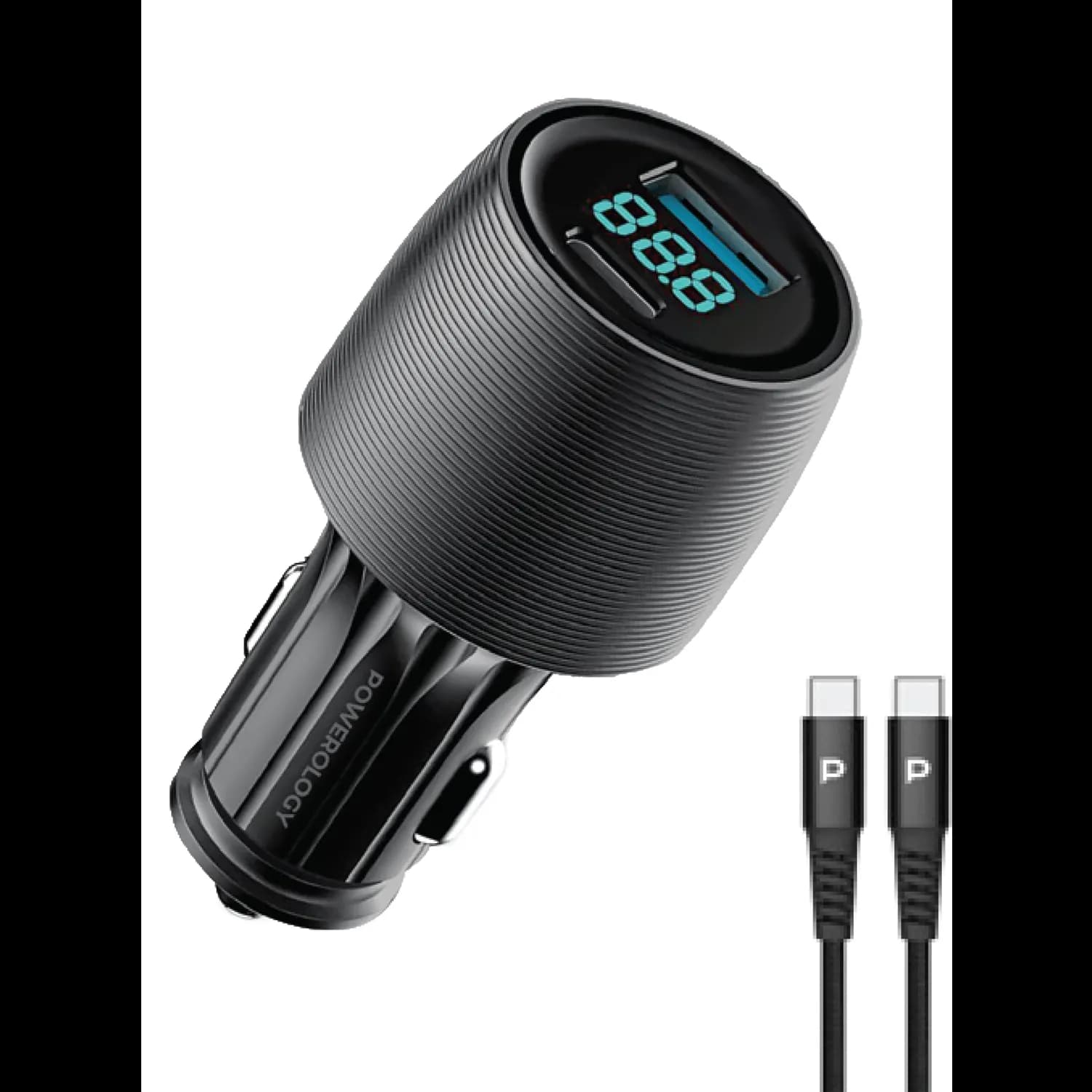 Powerology Car Charger Velox - 83W Dual-Port, PD 65W & QC 18W 1