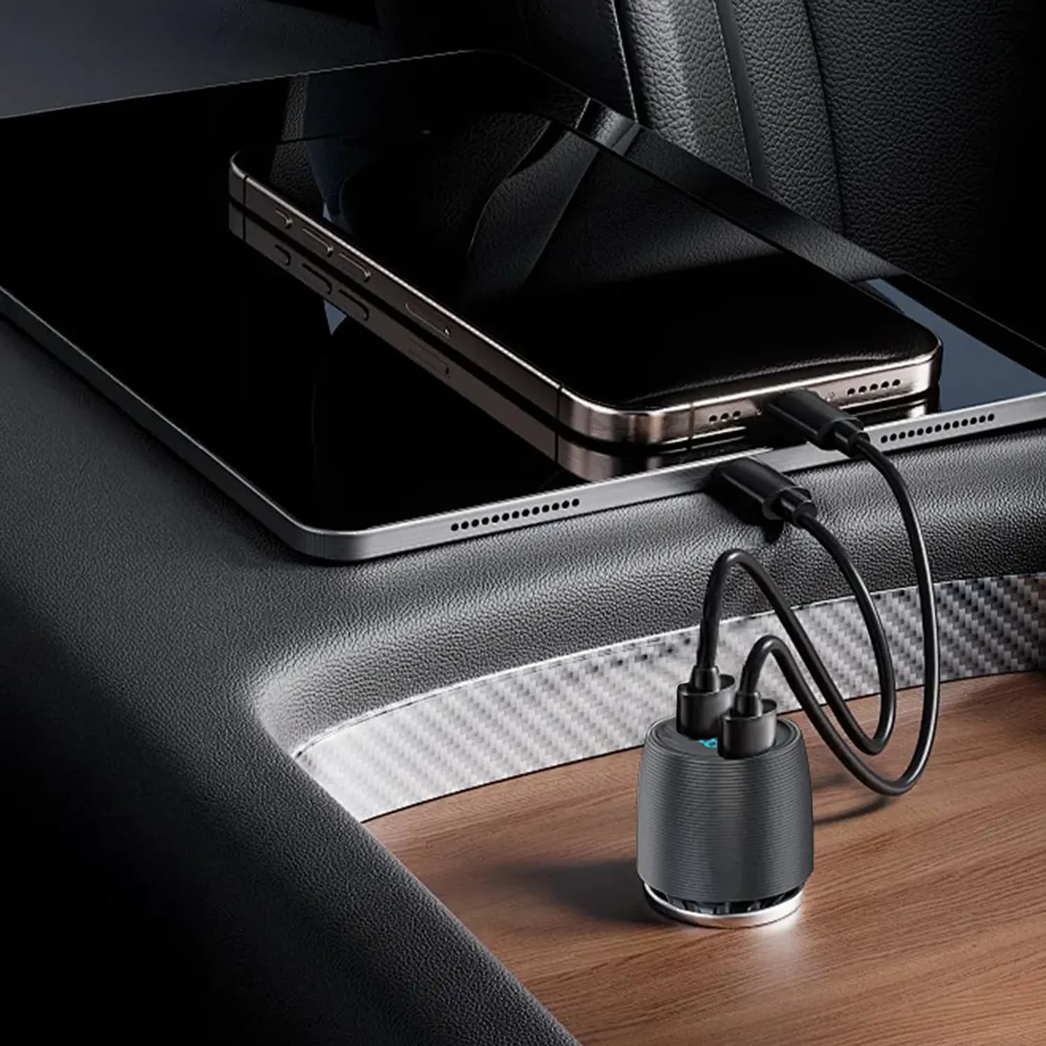 Powerology Car Charger Velox - 66W Dual-Port, Black 4