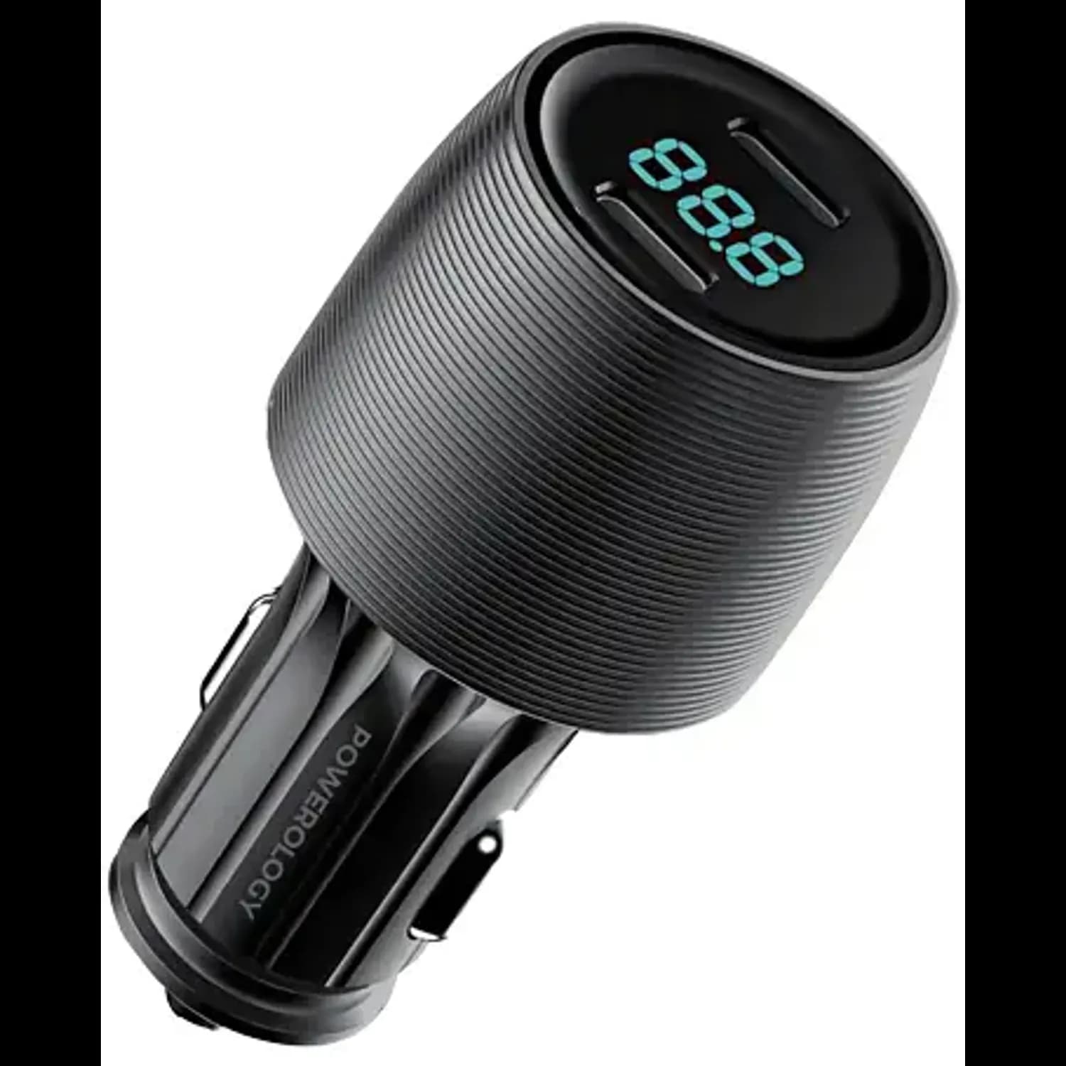 Powerology Car Charger Velox - 66W Dual-Port, Black 1 Powerology Car Charger Velox - 66W Dual-Port, Black 1