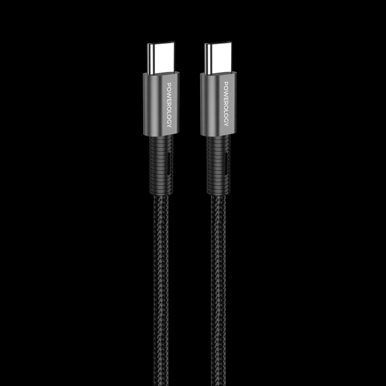 Powerology Car Charger - 140W, 1 USB-A & 2 USB-C Ports, Black/Grey 3