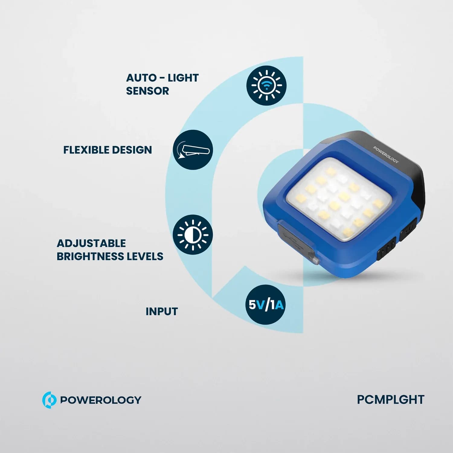 Powerology LED Light - Clip-on, Black 3