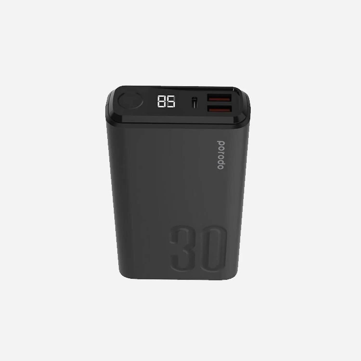 Porodo Power Bank - 30000mAh 20W QC3.0, Black 3