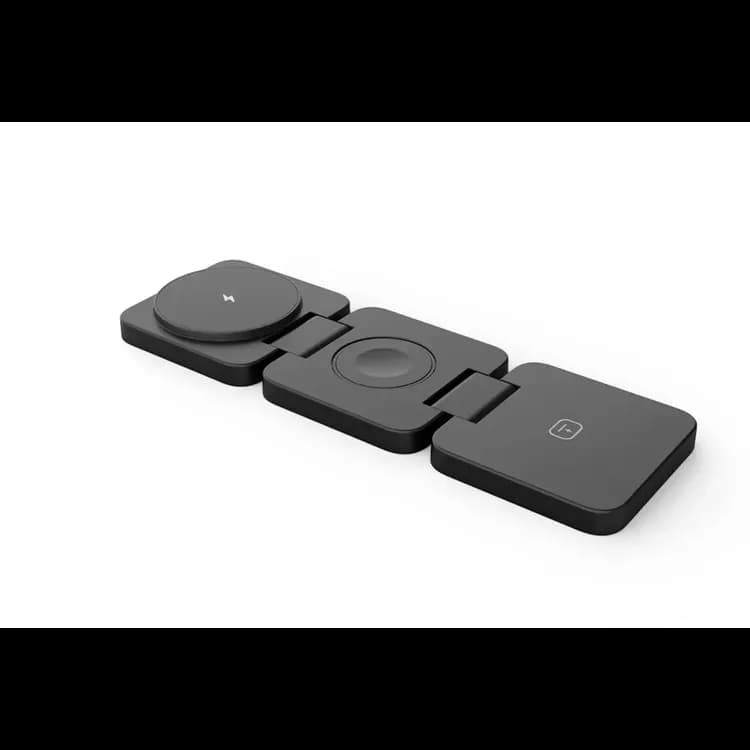 Porodo Wireless Charger - 3in1 MagSafe Foldable 15W, Black 5