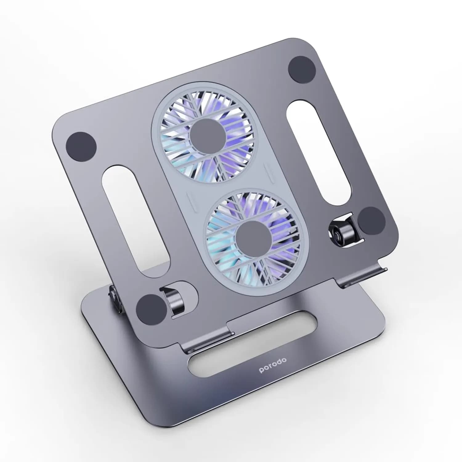 Porodo Mobile Stand - Aluminum Foldable, Blue 5