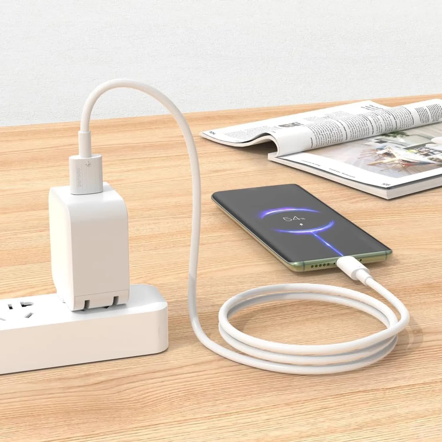 Porodo USB A To C PVC 3M Cable, - White — White 2