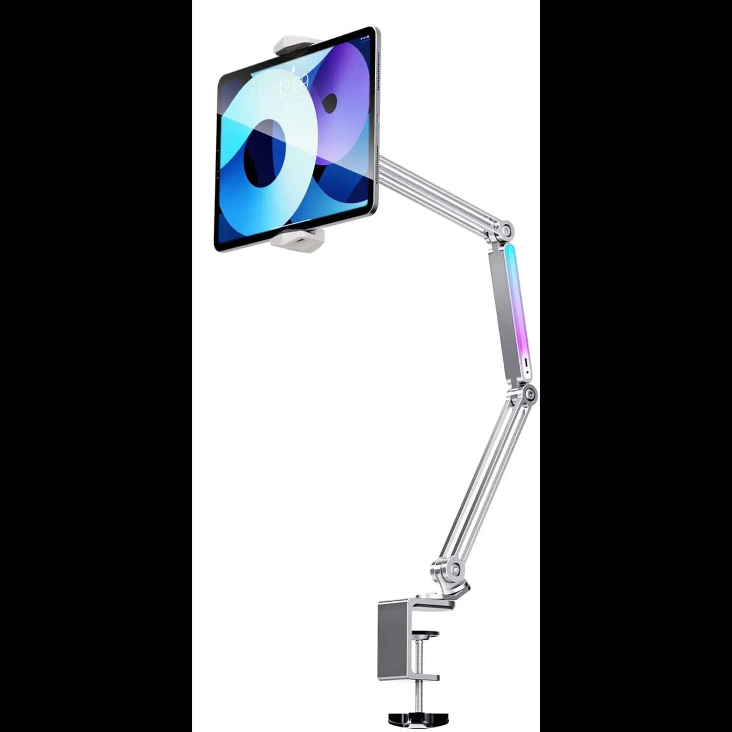 Porodo Cantilever Bracket - Adjustable, Foldable, LED RGB, Gray 4