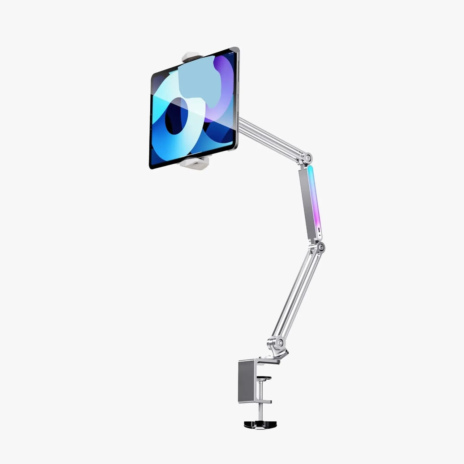 Porodo Cantilever Bracket - Adjustable, Foldable, LED RGB, Gray 5