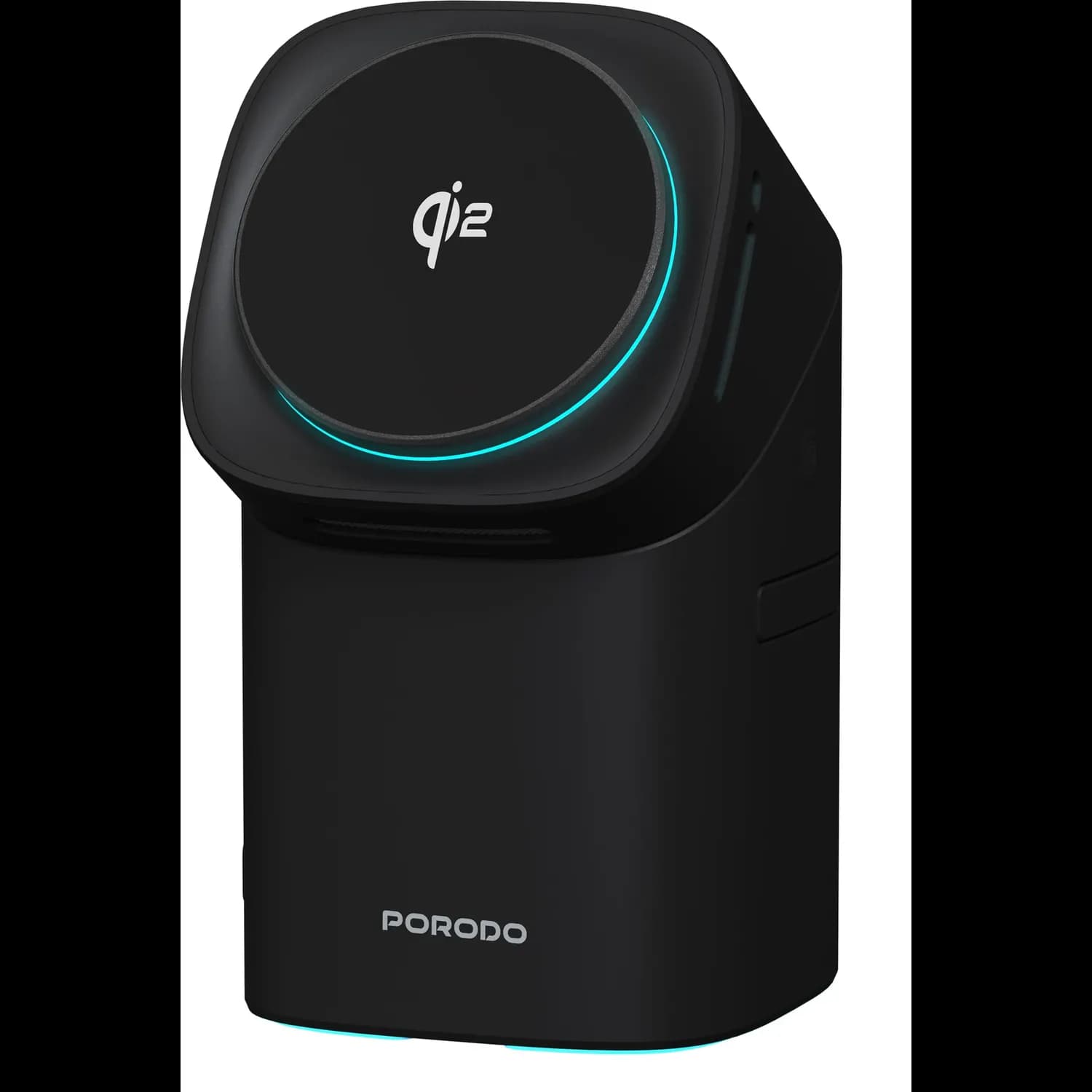 Porodo Wireless Charger Station - 15W, MagSafe Compatible, Black 4
