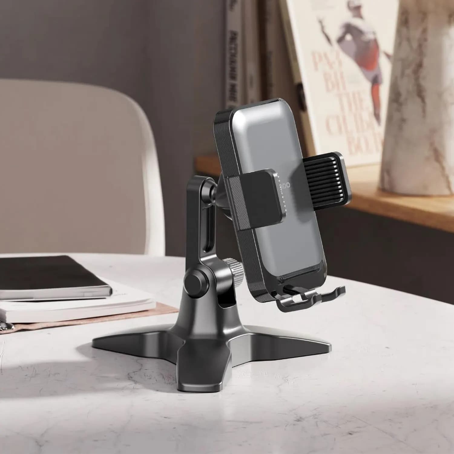 Porodo Magnetic Car Phone Stand - Dual Suction, MagSafe Compatible, Grey 2
