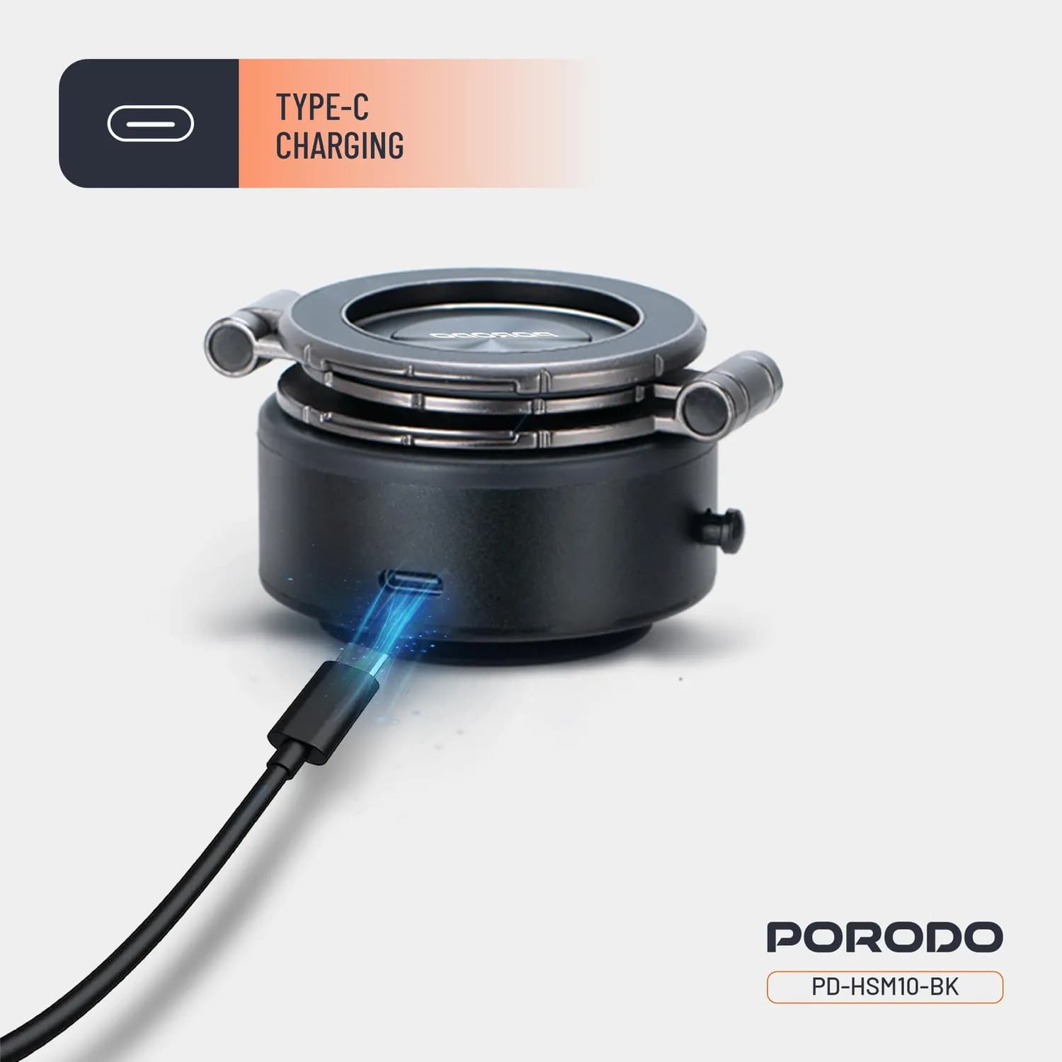 Porodo Magnetic Aluminum Mount - Adjustable Angle, Black 5