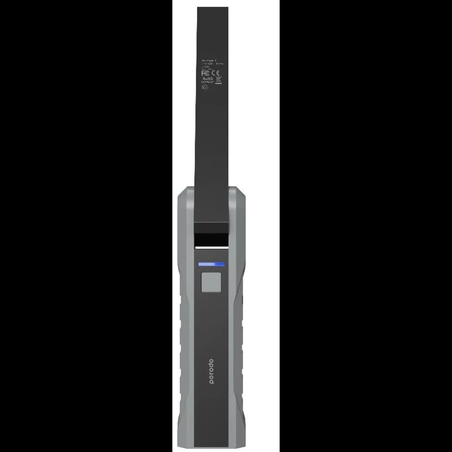 Porodo Magnetic LED Lamp - 4000mAh Power Bank, Black/Grey 3