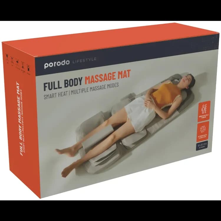 Porodo Massage Mat - Full Body, Smart Heat, Vibration, Grey 6