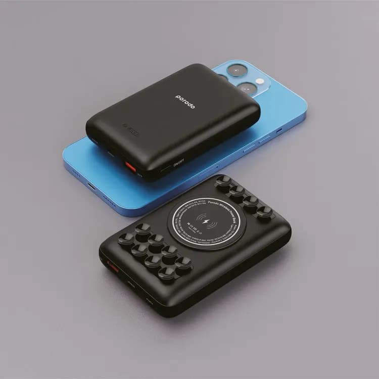 Porodo Power Bank 10000mAh - Suction, Black 3