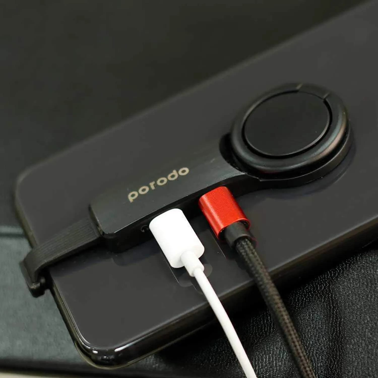 Porodo Lightning Splitter Adapter - Dual Port, Black 2