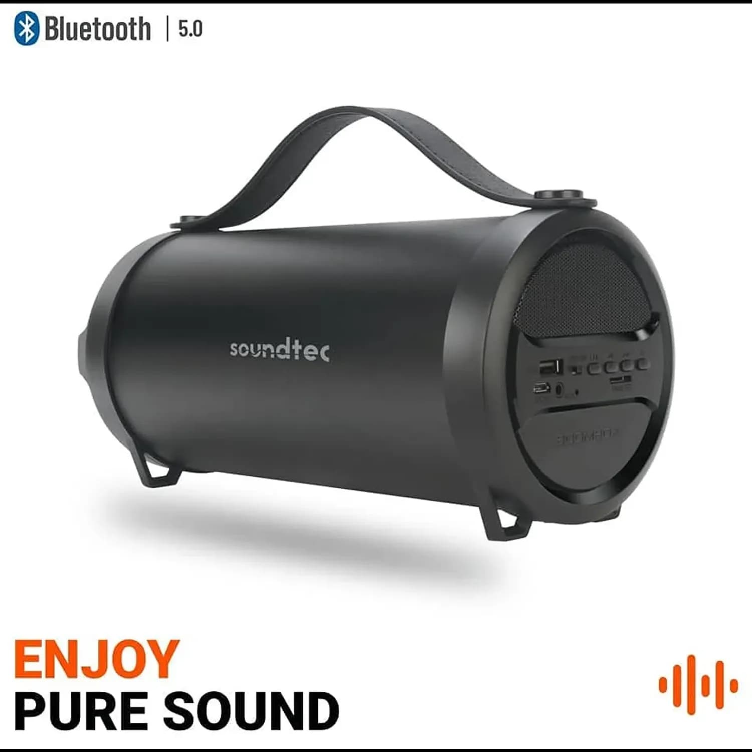 Porodo Bluetooth Speaker Soundtec - 10W, Black 3