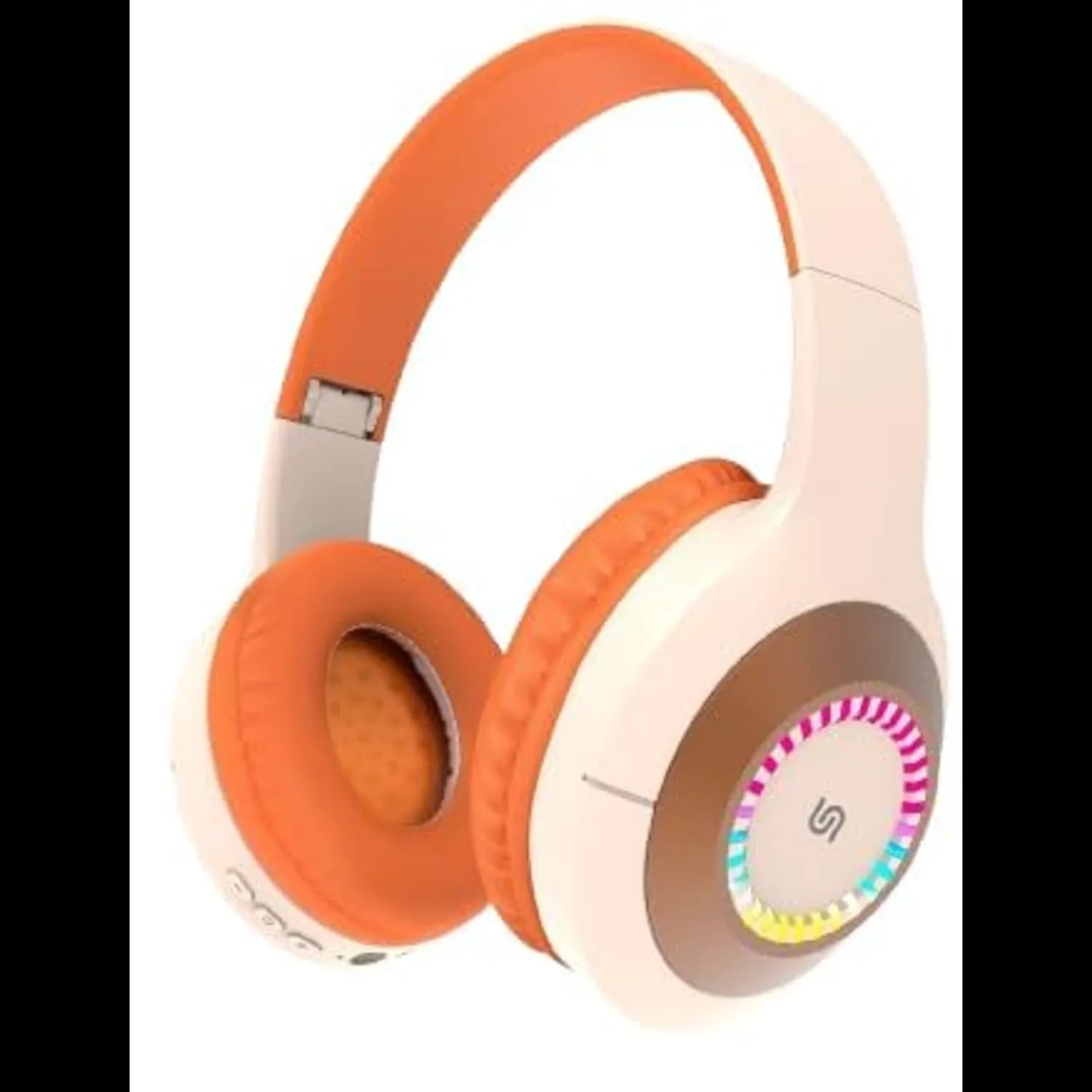 Porodo Wireless Headphones Soundtec RADIANT - Over-Ear, Beige/Orange 2