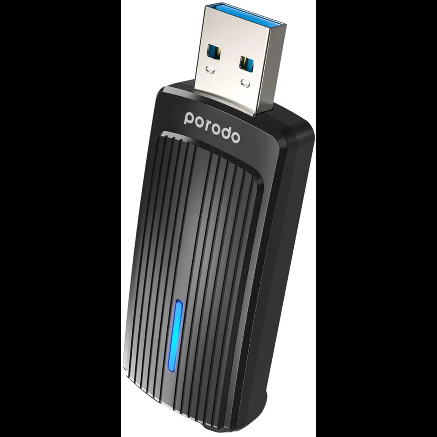 Porodo WiFi6 USB Adapter - Dual Band, USB A to Type-C, Black 3