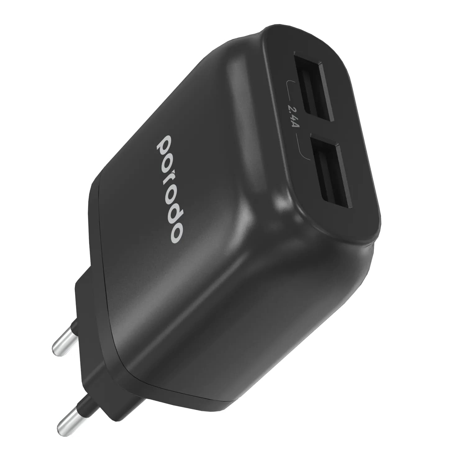Porodo Dual USB-A Wall Charger 2.4A EU Fast Charging with Over-heat Protection 1 Porodo Dual USB-A Wall Charger 2.4A EU Fast Charging with Over-heat Protection 1