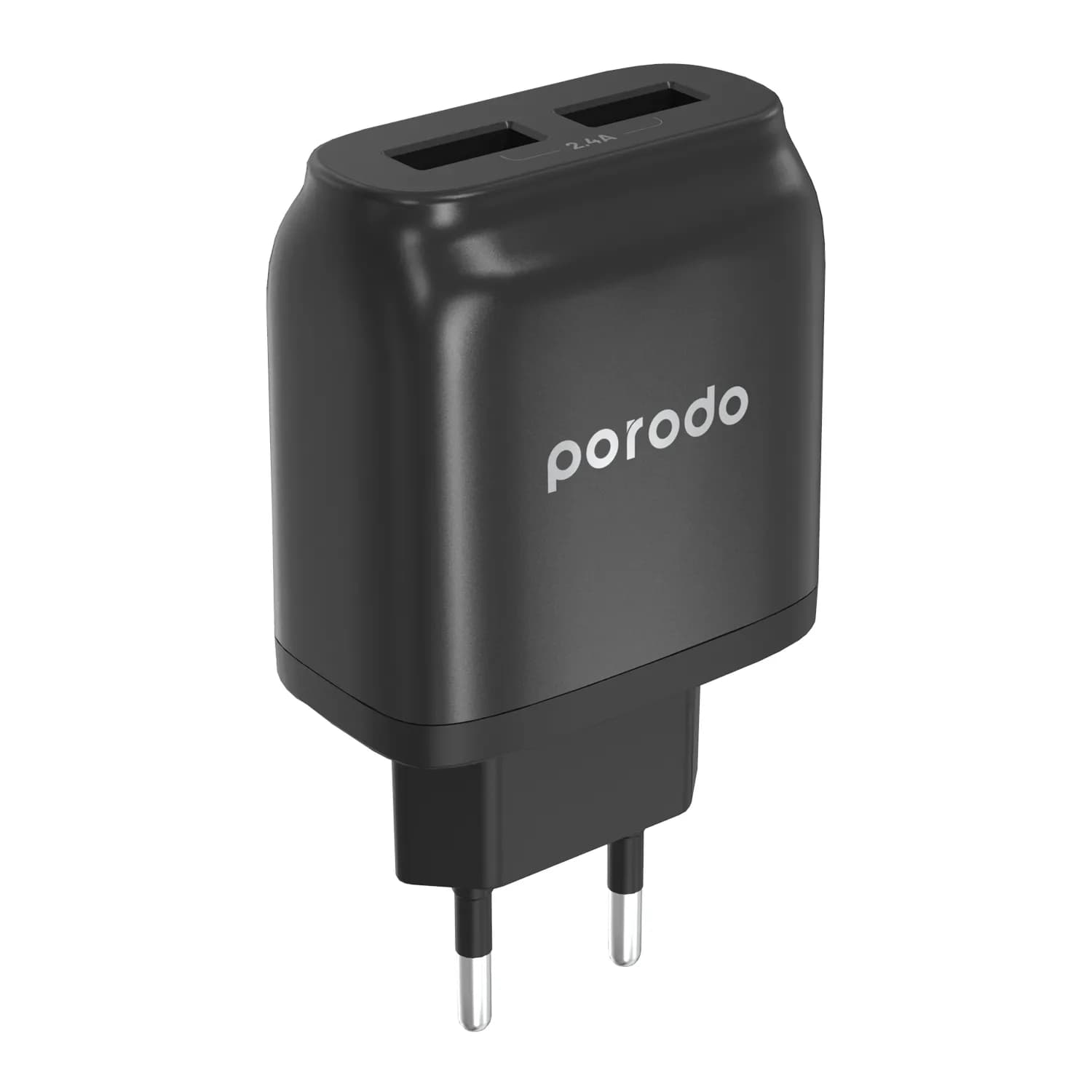 Porodo Dual USB-A Wall Charger 2.4A EU Fast Charging with Over-heat Protection 3