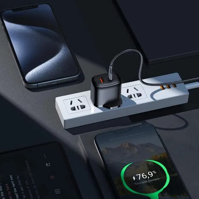 Porodo 20W+QC USB A+C Charger UK with C-Lightning 1.2M Cable - Black 3