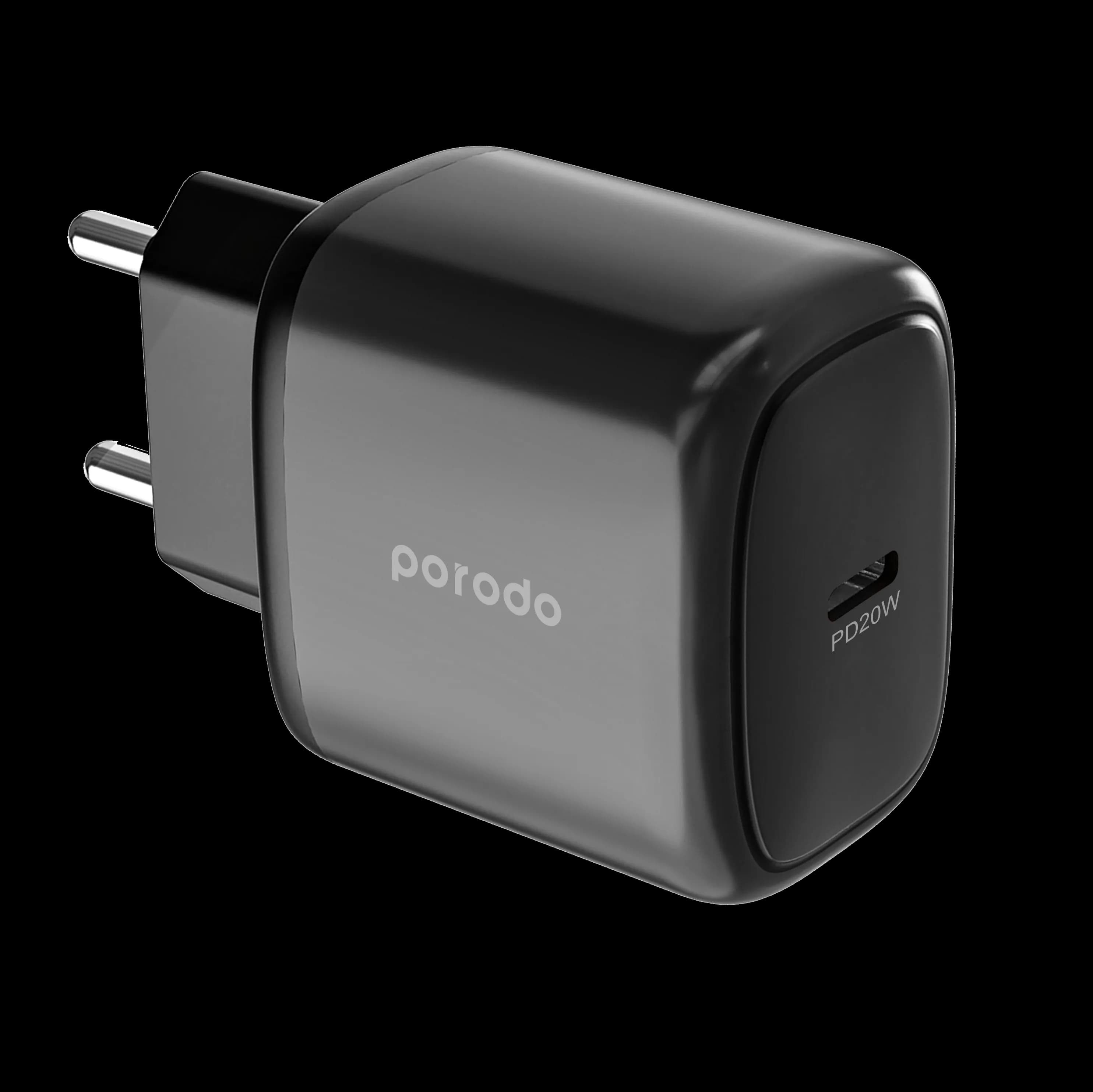 Porodo USB-C Power Delivery Quick Charger EU with USB-C Lightning Cabl 4