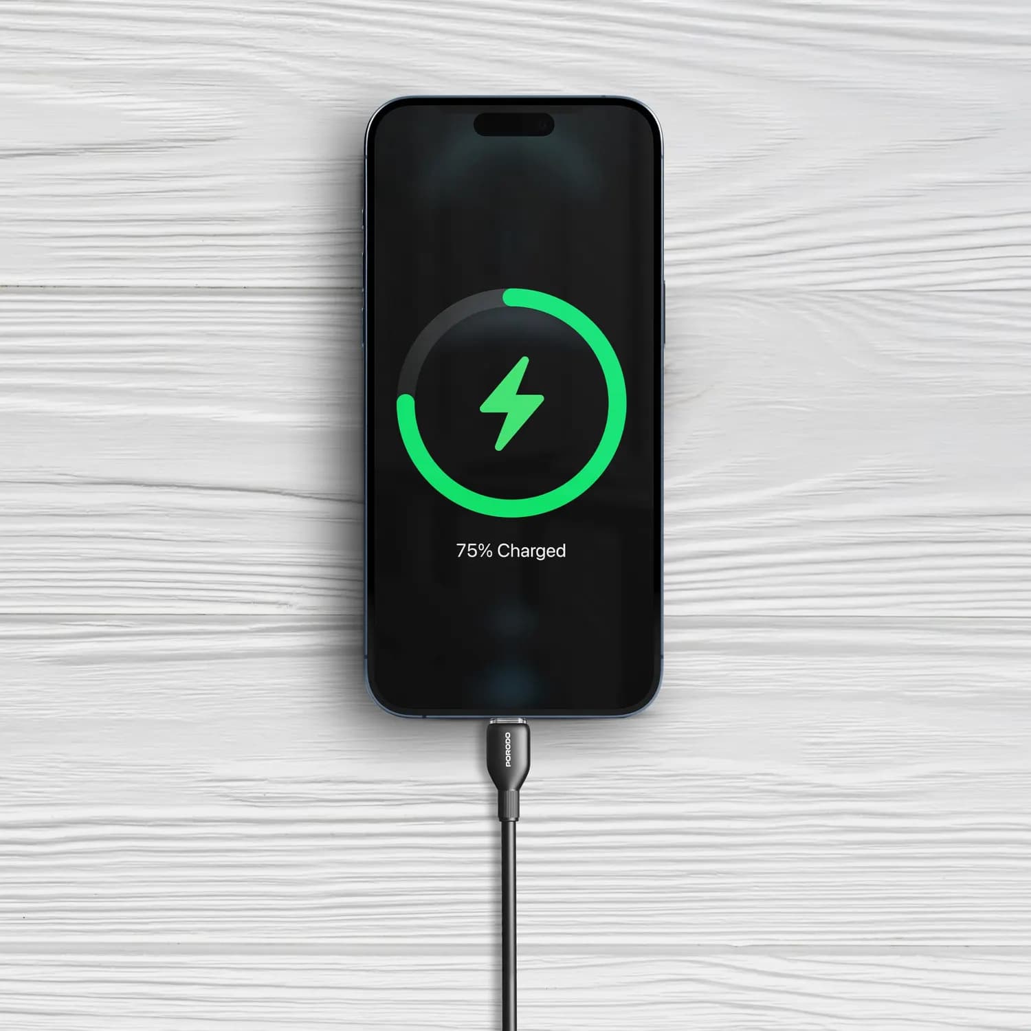 Porodo USB-C Cable - 240W Fast Charging, Black — Black 2