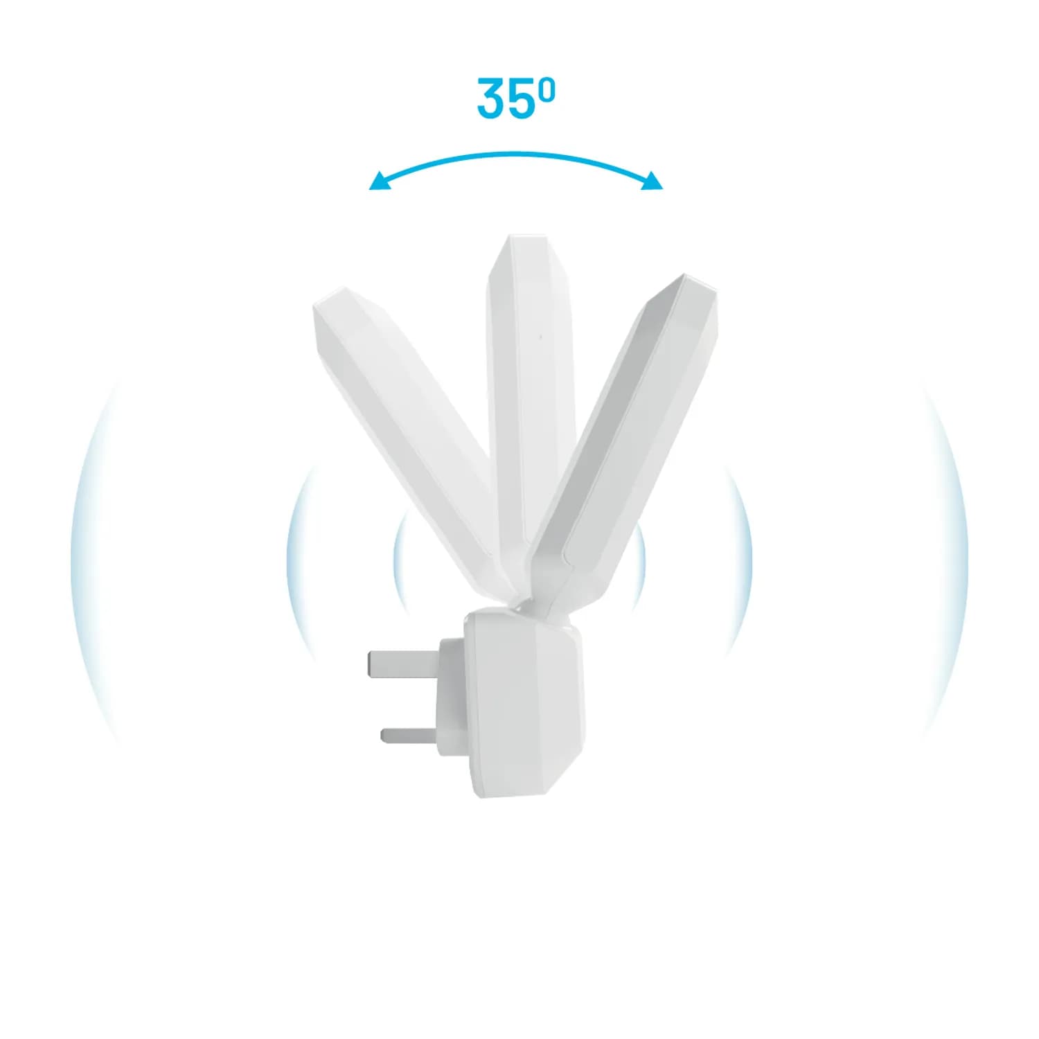 Porodo 2.4GHz Wifi Signal Extender 300MBPS UK - White 2