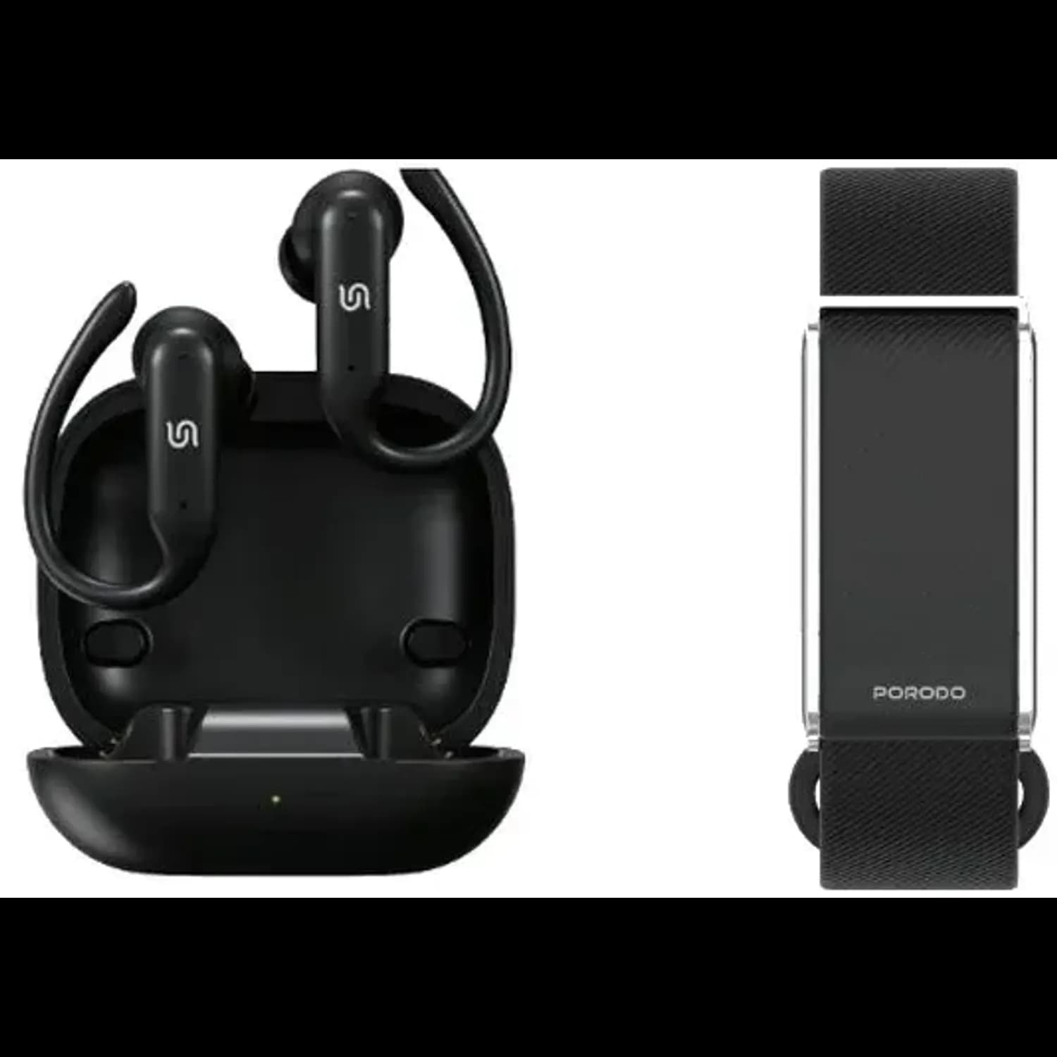 Porodo ActiveX Smart Fitness Band & Earbuds - Black 1 Porodo ActiveX Smart Fitness Band & Earbuds - Black 1