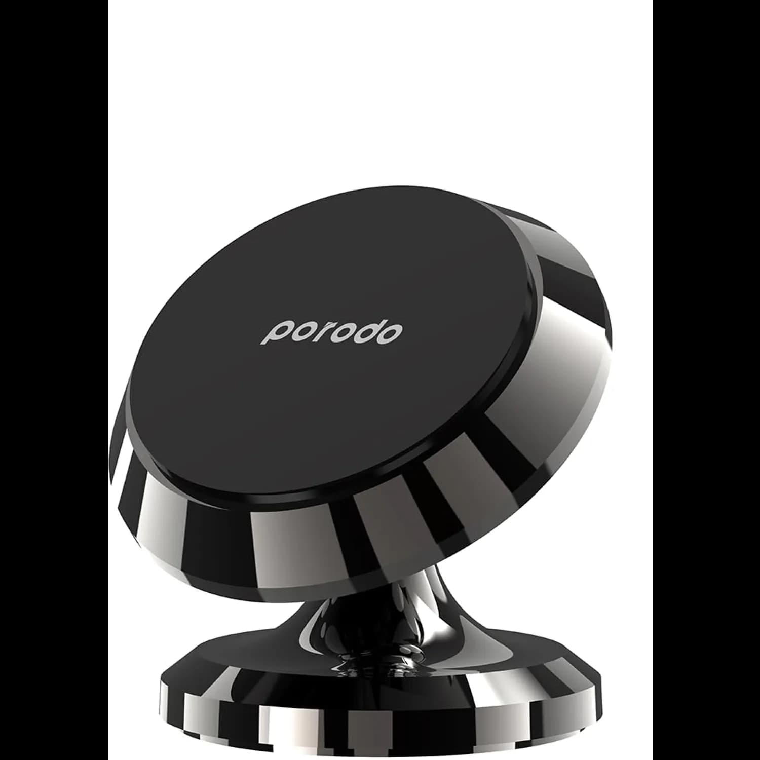 Porodo Magnetic Car Mount - 4 Circular Discs, Black 2