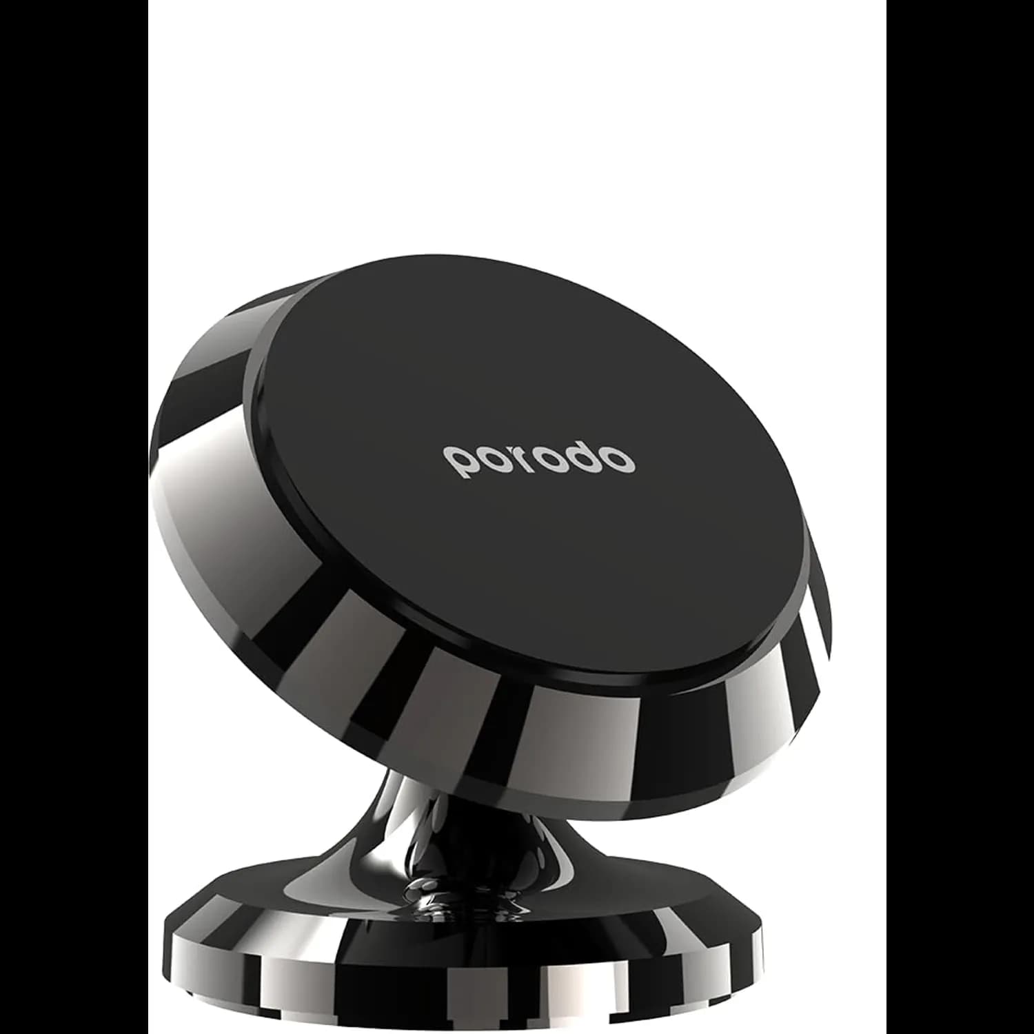 Porodo Magnetic Car Mount - 4 Circular Discs, Black 4