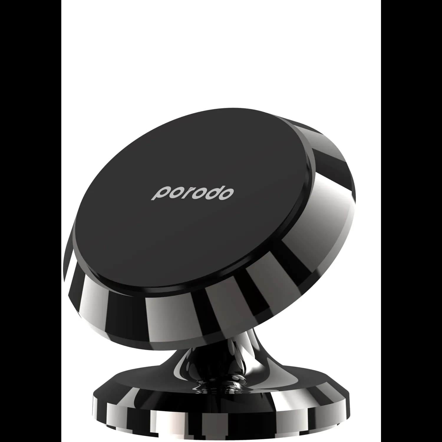 Porodo Magnetic Car Mount - 4 Circular Discs, Black 1