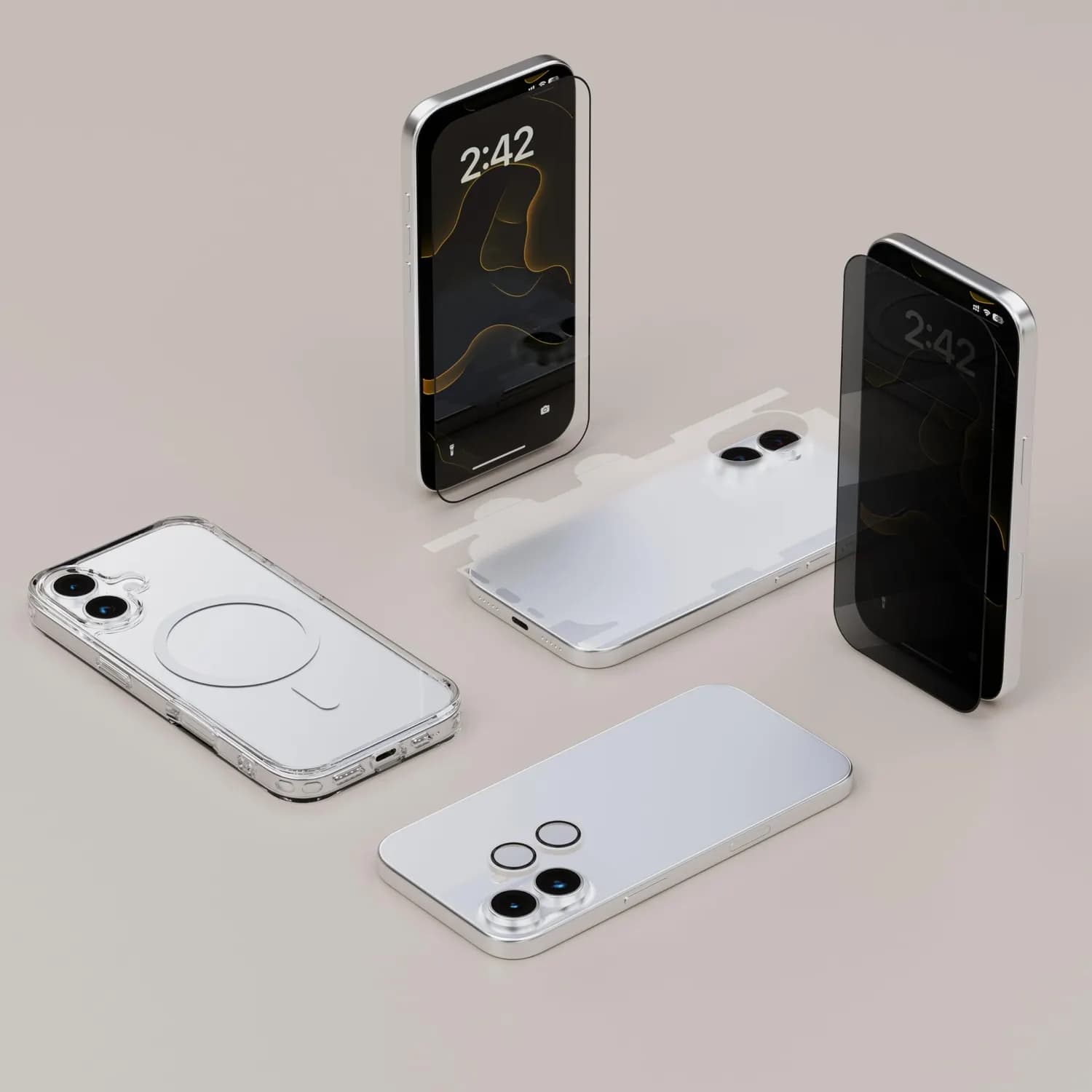 Porodo Protection Pack iPhone 17 - 5-in-1 Combo, Clear 2
