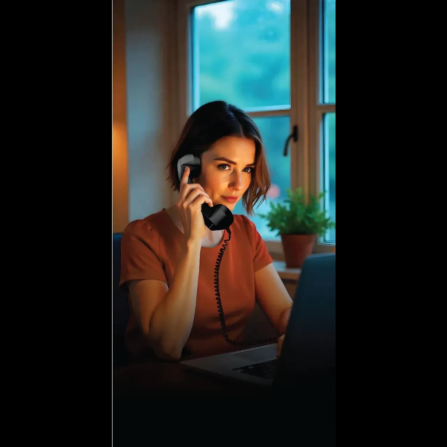Porodo Phone Handset - Retro Classic, Black 2