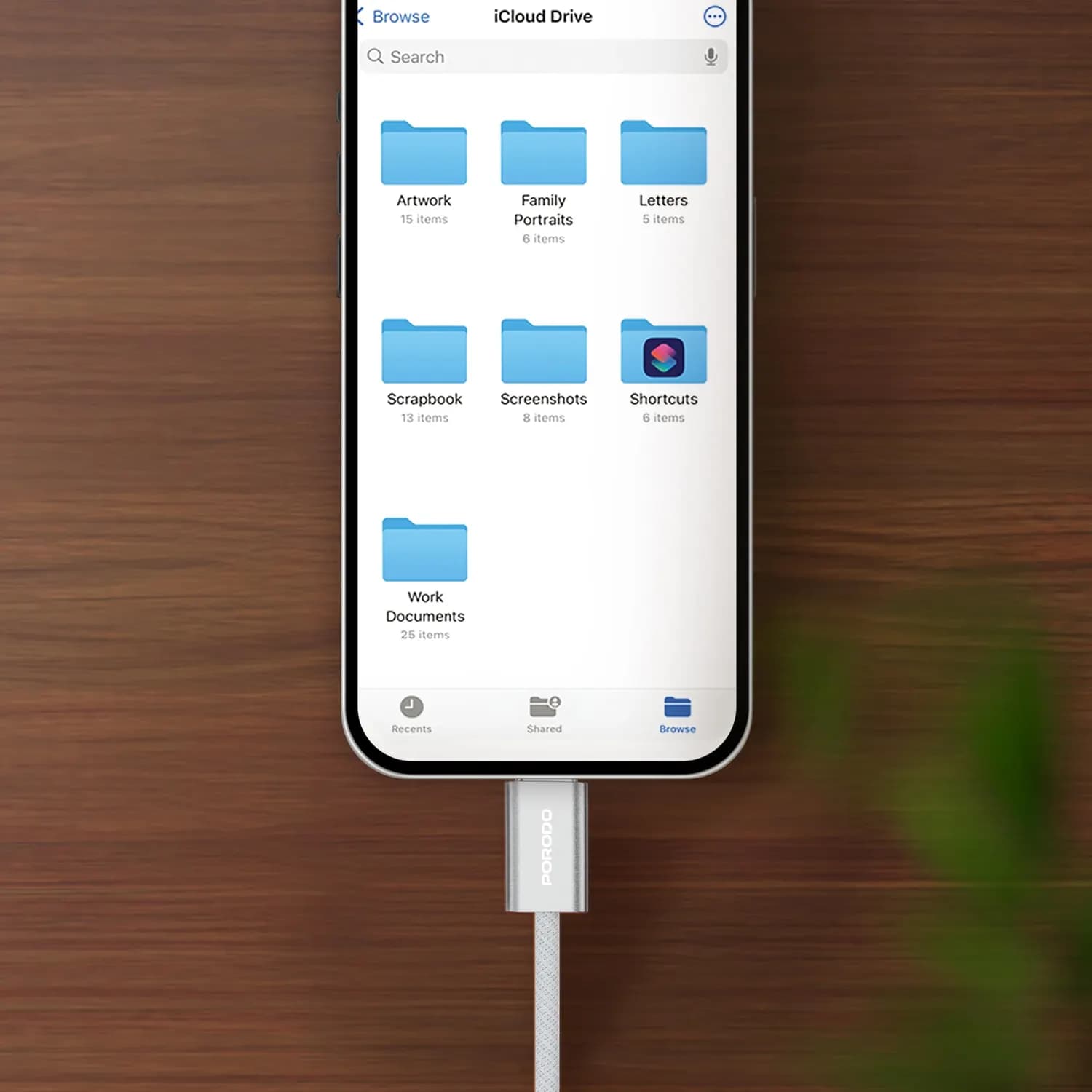 Porodo USB-C Cable - 60W Fast Charging, Silver 2