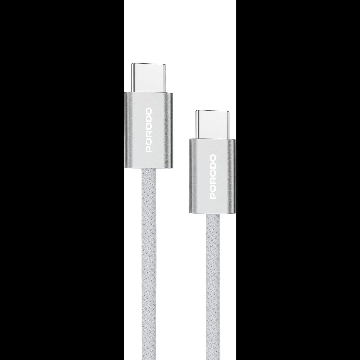 Porodo USB-C Cable - 60W Fast Charging, Silver 1 Porodo USB-C Cable - 60W Fast Charging, Silver 1